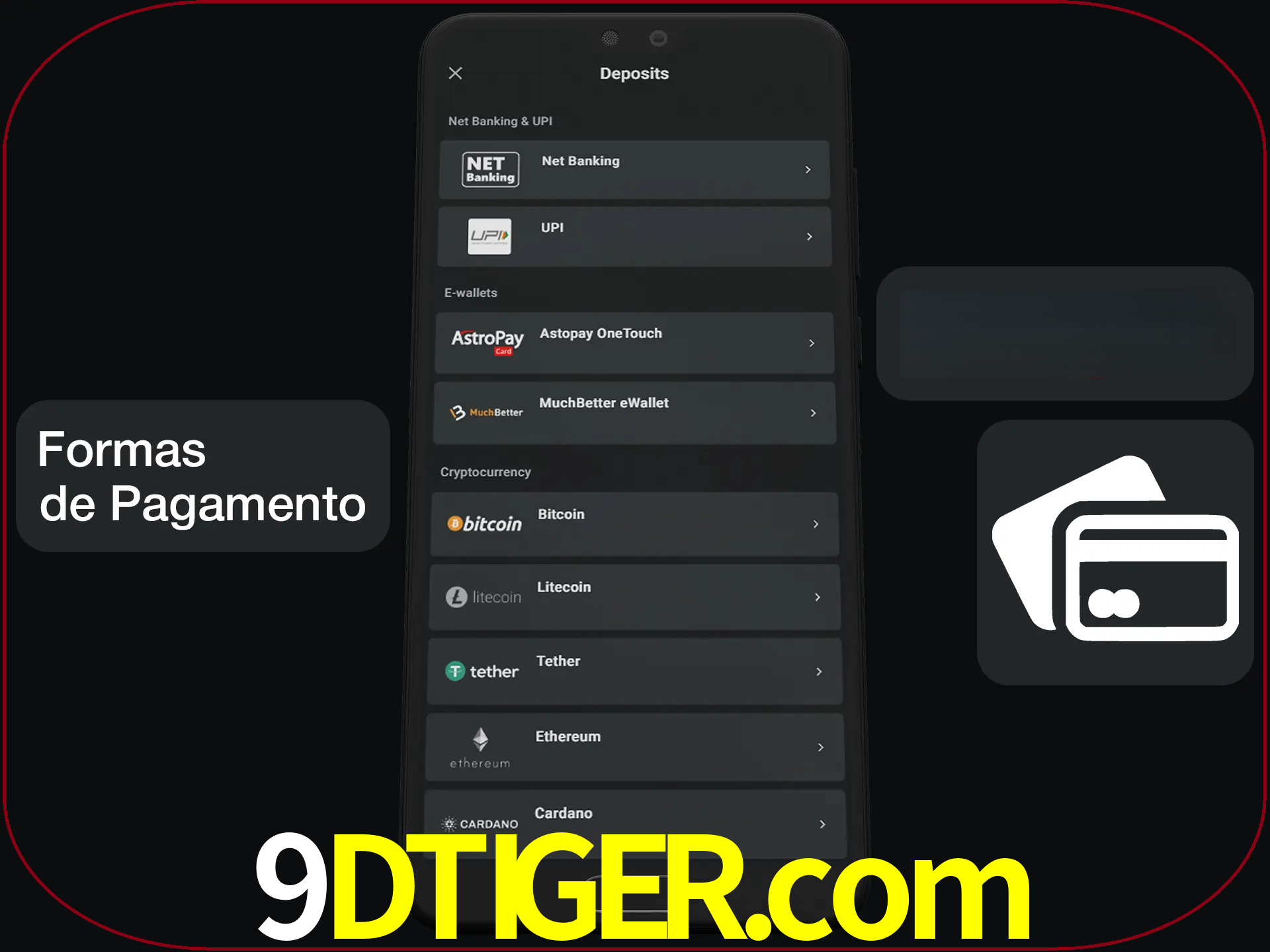 Escolha a forma de pagamento de sua preferência.