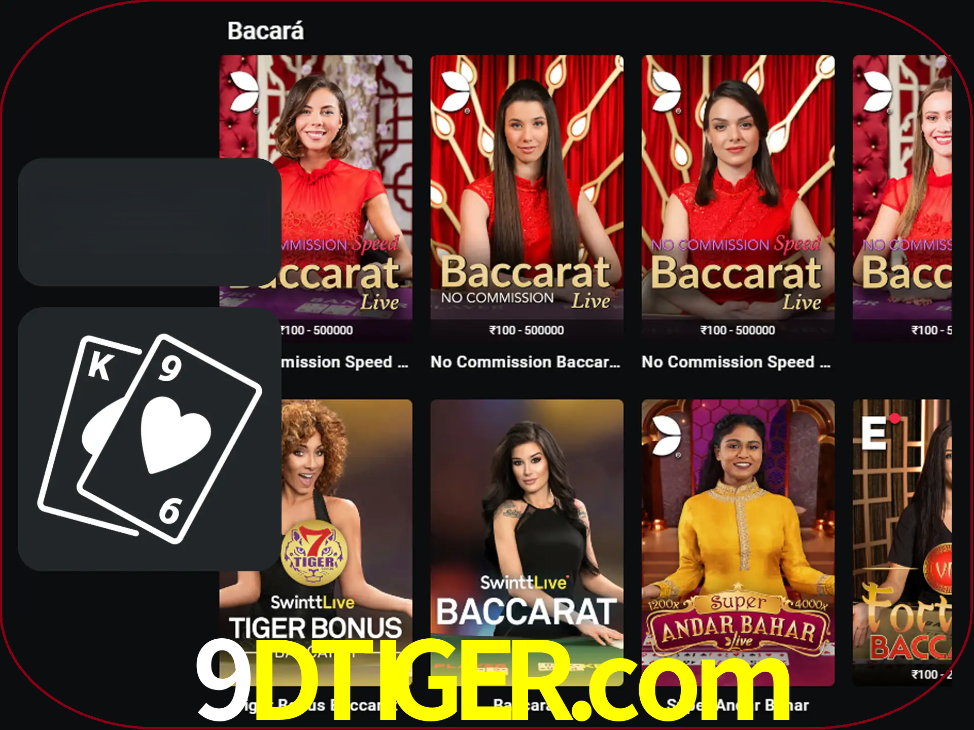 Ganhe muito dinheiro jogando jogos de bacará.