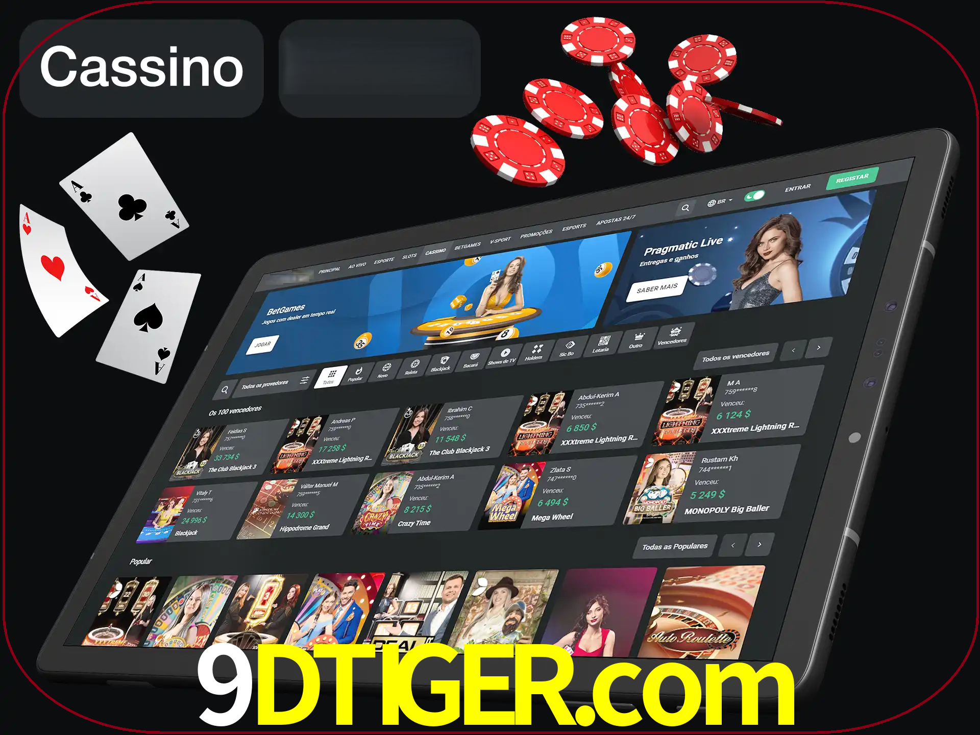 Jogue vários jogos de cassino em nosso cassino.