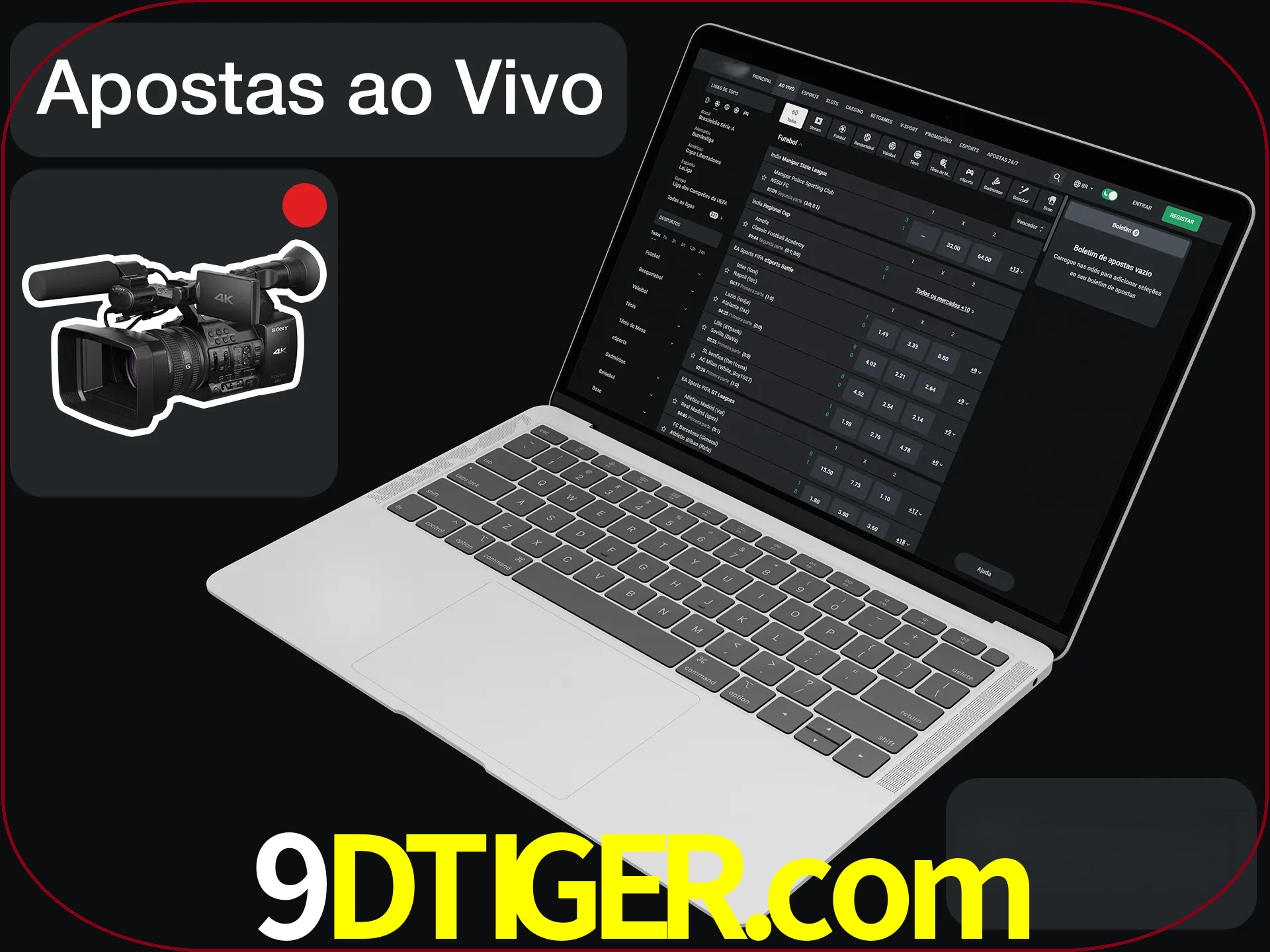 Aposte em formato ao vivo em nosso site.