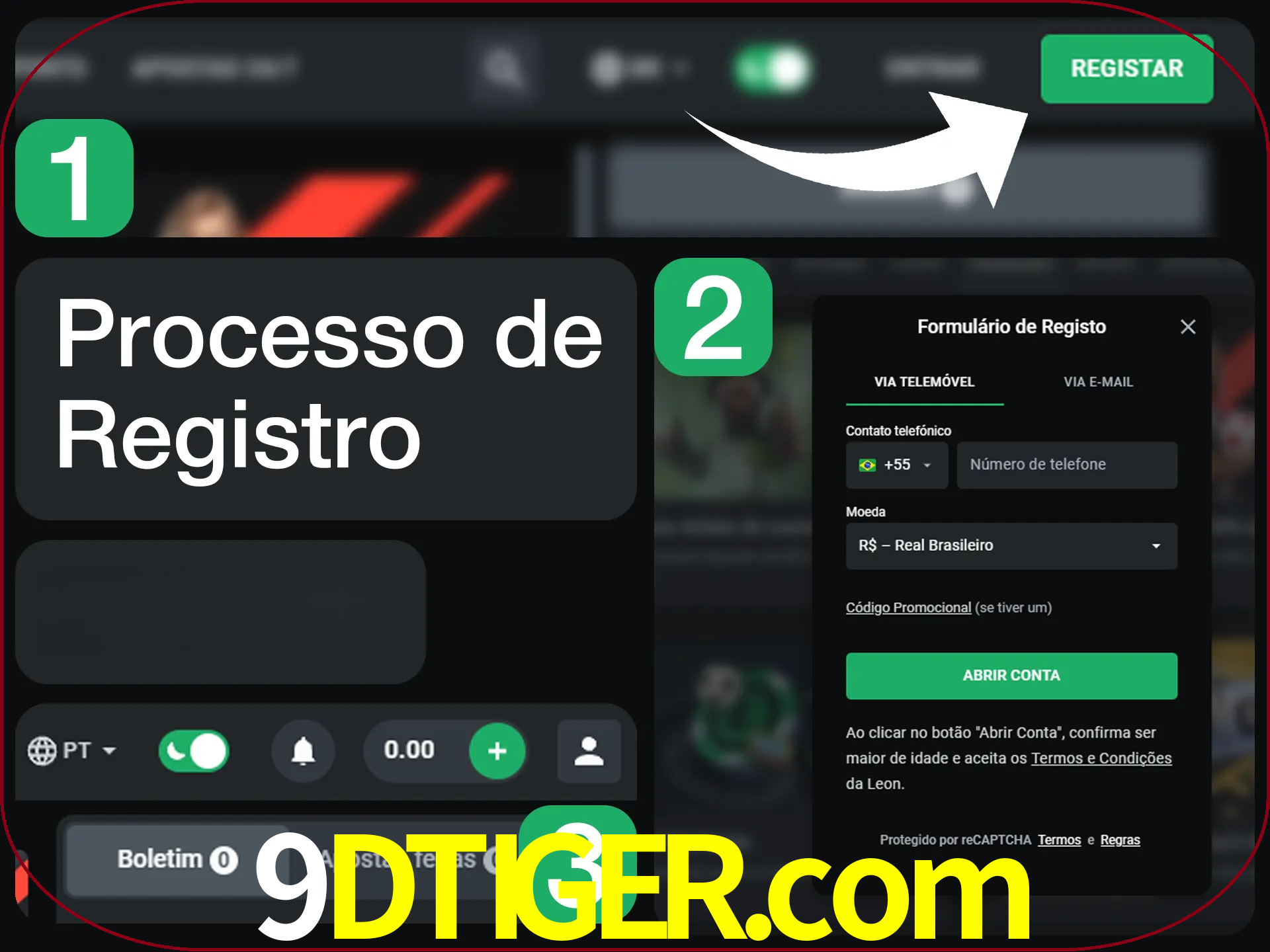 O processo de registro na LeonBet é simples.